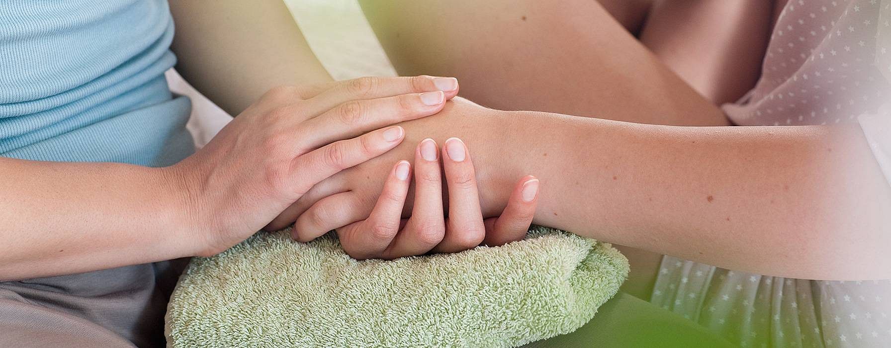 massage des mains