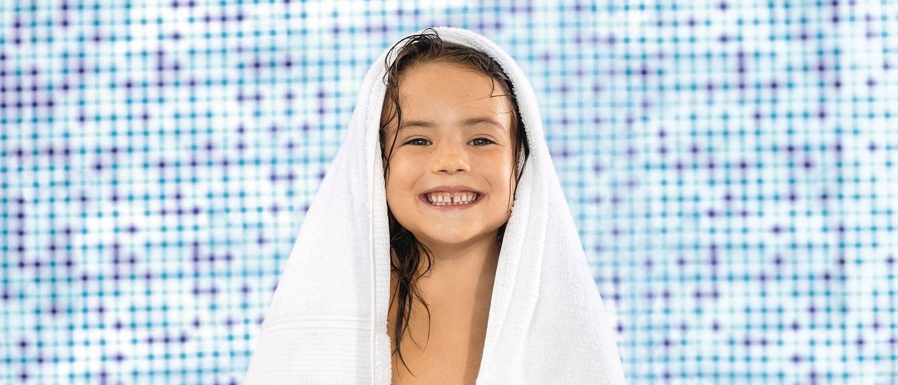 Child in bathroom