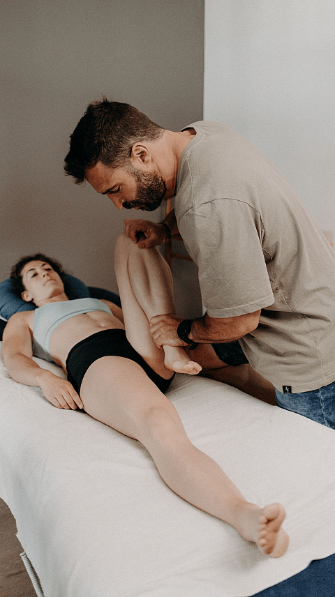 kine massage jambe