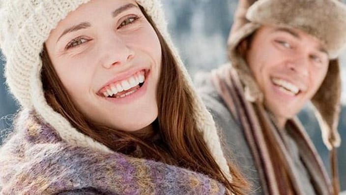 femme et homme en hiver