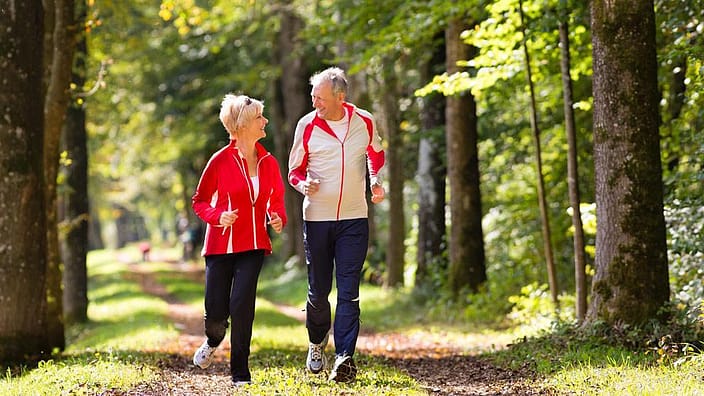 jogging dans la foret