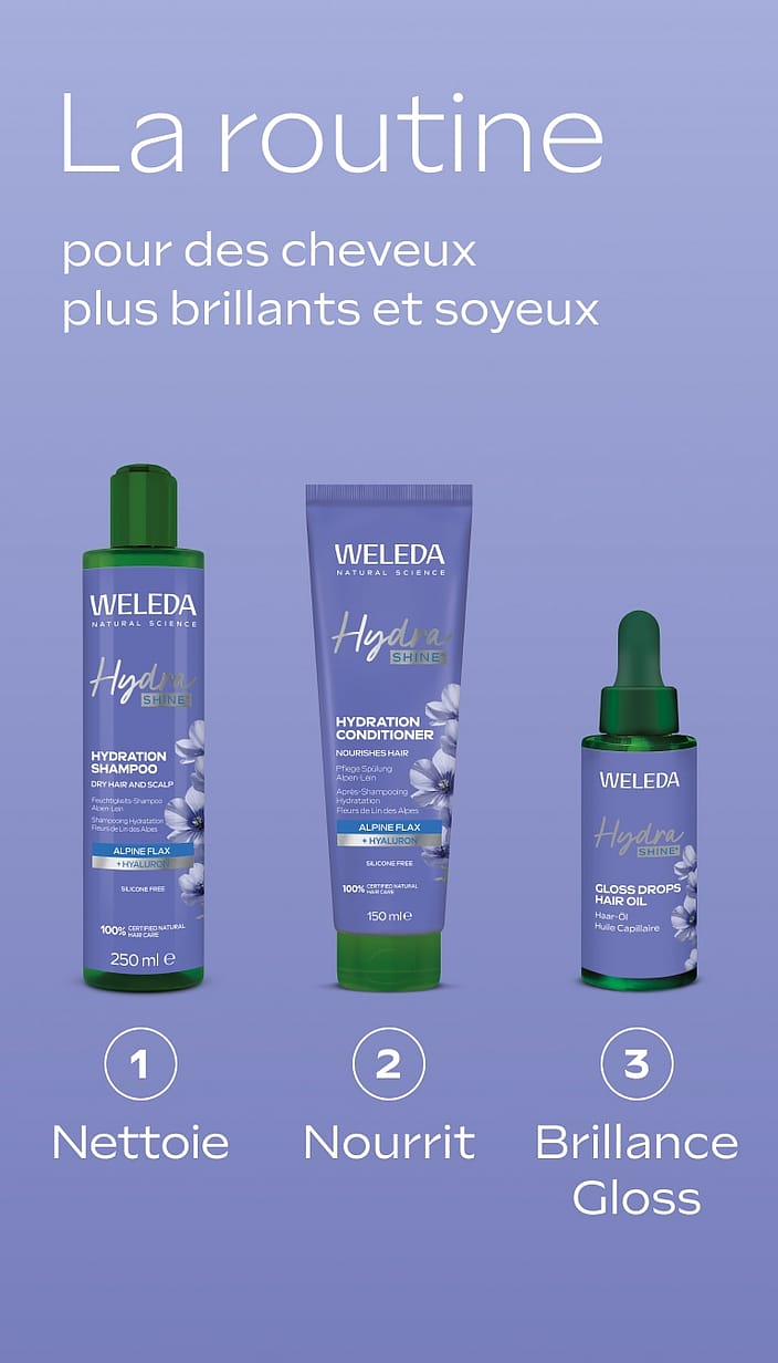 Après-Shampooing Hydratation Hydra Shine aux Fleurs de Lin des Alpes