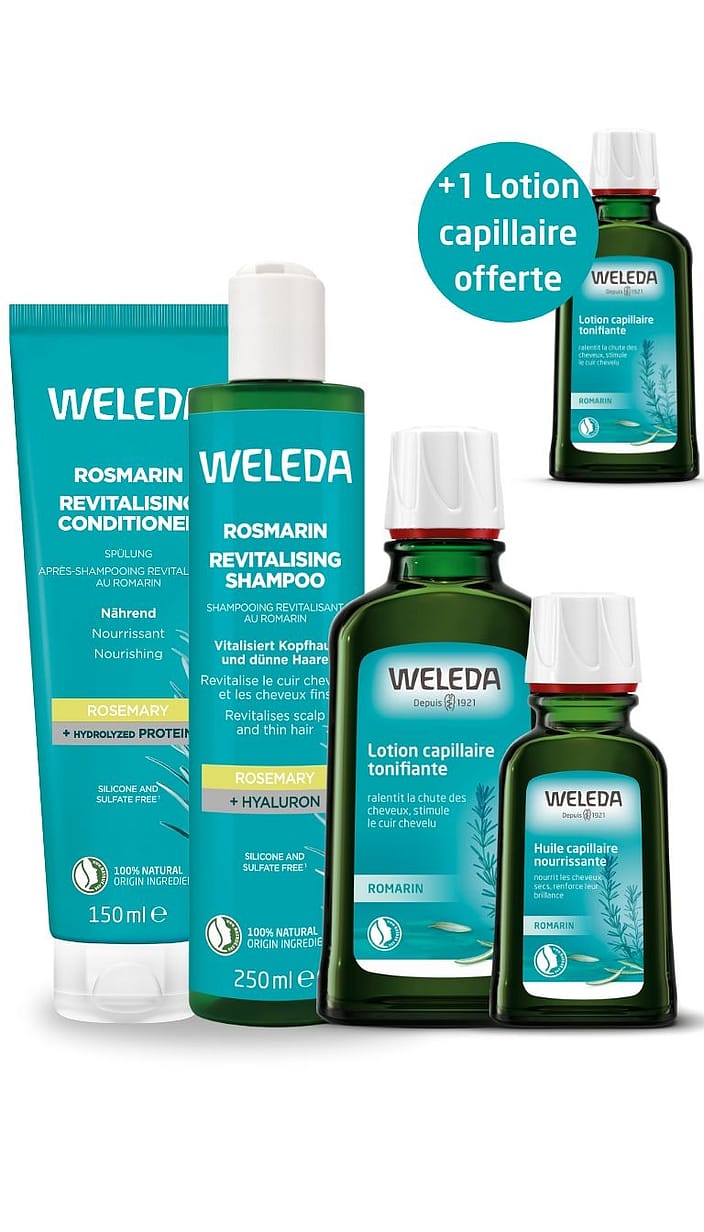 Routine capillaire complète romarin - lotion offerte