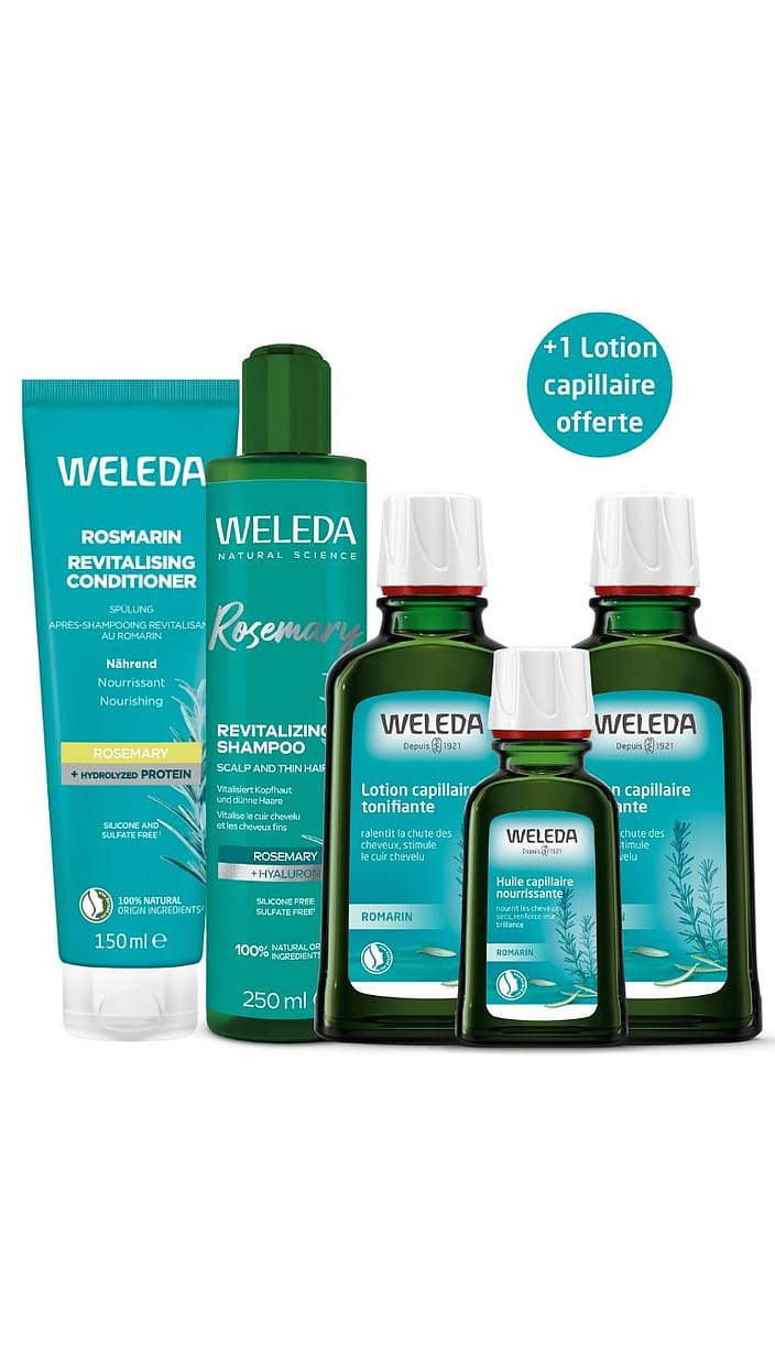 Routine capillaire complète romarin - lotion offerte