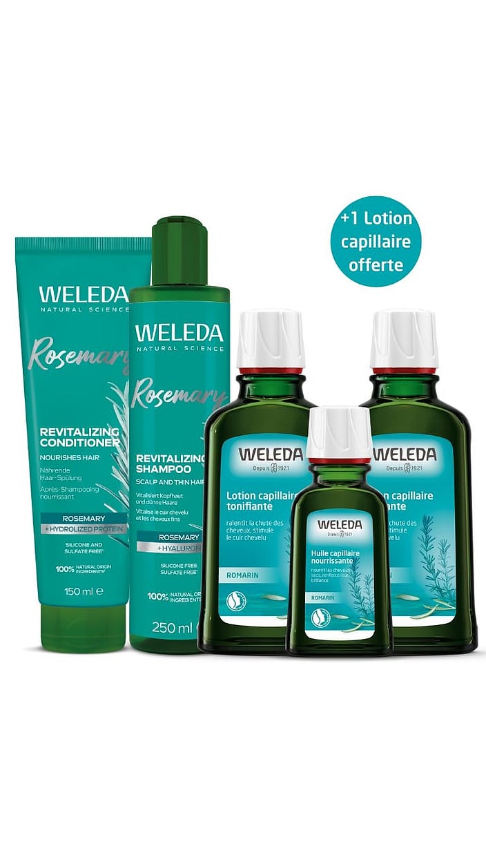 Routine capillaire complète romarin - lotion offerte