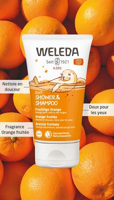 Crème de Douche 2 en 1 Enfants - Orange fruitée