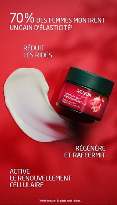 Crème de Nuit raffermissante Grenade et Peptides de Maca