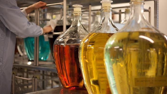 bottles with oils