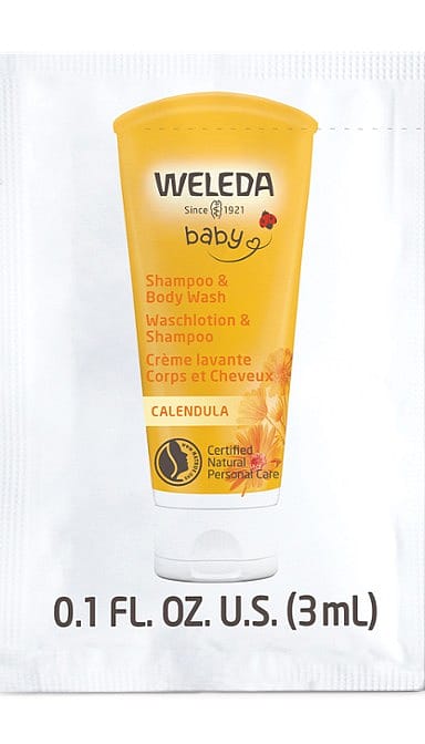 Échantillon Crème lavante corps et cheveux bébé au Calendula