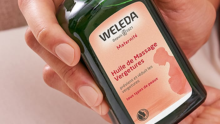 Huile de massage vergetures